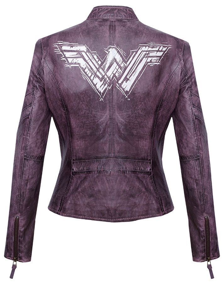 Batman v Superman Dawn of Justice Ladies Leather Jacket Wonder Woman Brave